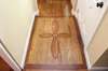 Beautiful hardwood flooring.  This is the design at the front entrance doorway.