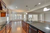 Looking from the stove, straight ahead is your dining area...and to the right is your Florida Room.