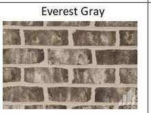 brick on front of home will be everest gray.