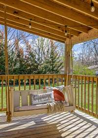 Enjoy some outdoor time reading a book or enjoying your morning coffee on your covered deck! 