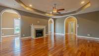 Family Room/Den/Living Room with gas fire place.