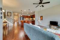 Hardwood floors throughout the first floor.