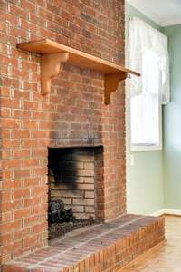 Fireplace in basement