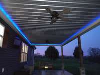 LED color changing lights on rear porch