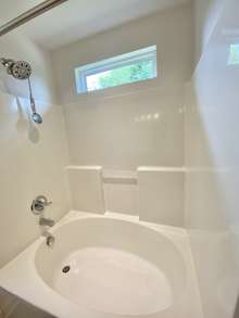 Large combo shower/tub in master