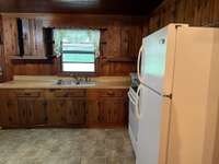 View of the kitchen from the living room.