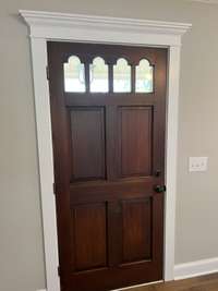 Beautiful original solid wood door - newly stained