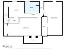 Basement floor plan. The bedrooms/flex space can be used as any number of options.