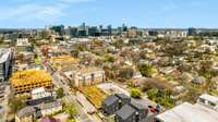 Aerial of building location related to downtown core