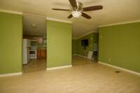 Looking from living room into kitchen