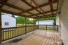 Back deck is covered with lights.