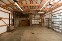 Garage with workbench and heater is 24x40 feet.