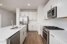 Double basin sink and lots of cabinet space! There is a gas stove and the quartz countertops are stunning! 110 Merion Way Lebanon ,TN  37087