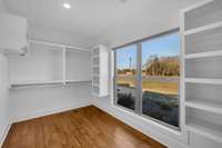 Wow! This closet is an absolute dream with custom- shelving and hardwoods. Pick out an outfit in the best natural light that pours in through this large window! 9998 Big Springs Rd  Christiana, TN 37037