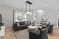 VIRTUALLY STAGED! For those desiring a large living room space- this home can easily accommodate