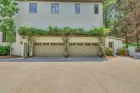 4-car garage on the right side of the property