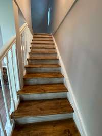 Stairs leading to 4th bedroom