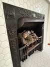 Detail of dining room fireplace and surround