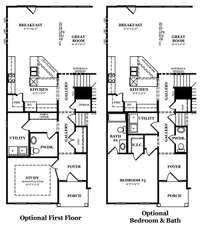 Two different first floor options *Picture not of actual home