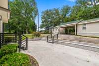 The patio of the secondary living space offers an additional outdoor entertaining option.