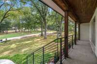 The rocking chair front porch is perfect for enjoying beautiful summer days.