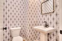 Love this Wallpaper in the Powder Room!