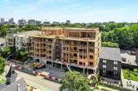 Sky deck and Penthouse Balconies seen from the 5th Floor construction phase