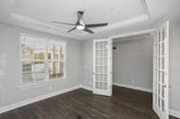 Huge Study/Office with French Doors and Tray Ceilings included!   *Sample Photo Only