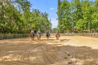 Just Horsin' Around in the 180'x80' Riding Arena.