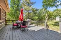 Back Deck With Hot Tub at Rear.