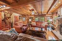 Wood and Leather For That Western Flair, Present Throughout The Home.