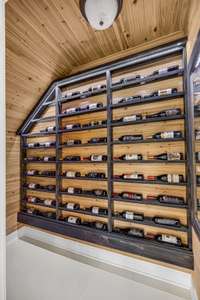 Wine closet has a humidor wall also!