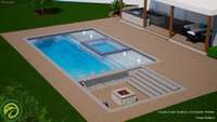 Gunite pool rendering built by Coyote Creek Pools