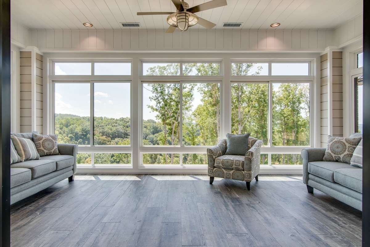This sun room is just one example of many in the manor.