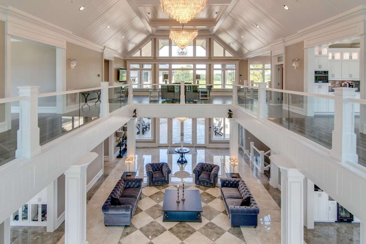 This design gives the impression of a palatial resort.