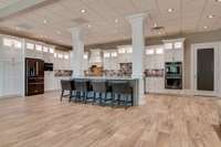 The pure luxury continues in the lower level full-sized kitchen which has a similar highly-functional layout as the main level.