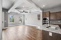 This Nissi Kitchen & Great Room Layout was previously built by Dalamar Homes.