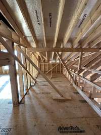 Unfinished attic storage  *this home is under construction  Photo taken 1/11/24