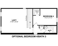 Optional Bedroom 4 to create a suite on the second level- this is great for guests.