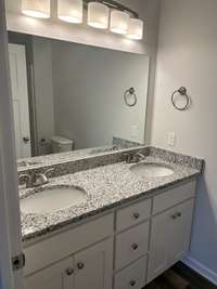 Master bath double vanity