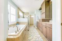 Owners Suite bathroom in Model Home