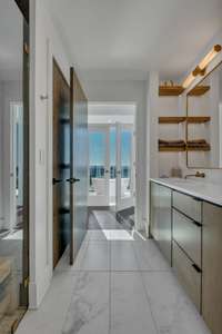 Master Bath & View through the Soaking Tub Alcove