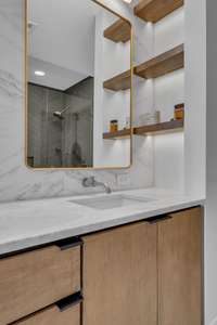 Vanity with Recessed Lighting