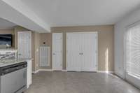 Laundry room and pantry are located in the kitchen.