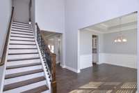 Gorgeous 2-story foyer. Similar floorplan, not actual home