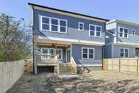 Design of covered back porches provide for privacy from neighbors