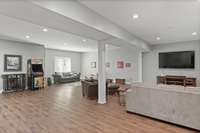 HUGE basement has  endless options - theatre room, golf simulator, game room - you name it, this space can accommodate it!