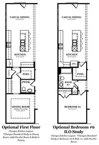 The Rushmore plan allows you to make some optional choices to the main floor.