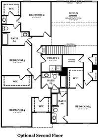 Choose the optional second floor that adds another bath and second floor utility room - yes, a utility room on both floors!