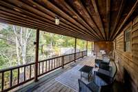 Covered 10x40 Deck Overlooks the Ponderosa Hardwood Forrest!!